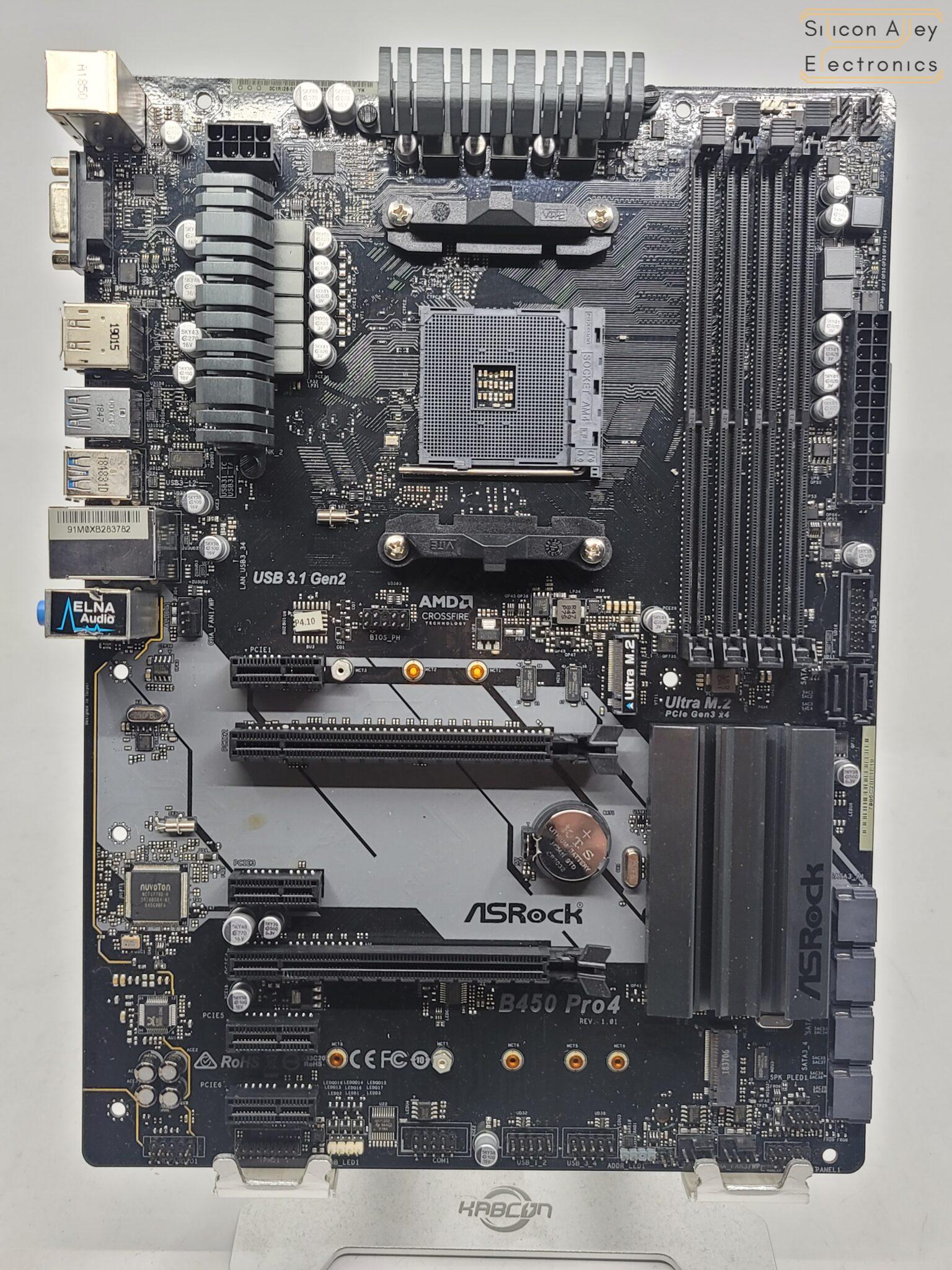 ASRock B450 Pro4 AMD AM4 ATX Motherboard - Silicon Alley Electronics