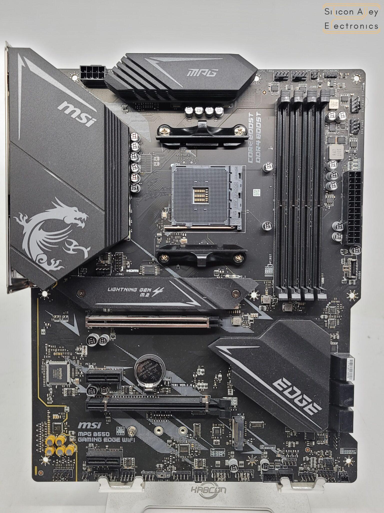 MSI MPG B550 Gaming Edge Wifi AMD AM4 ATX Motherboard - Silicon