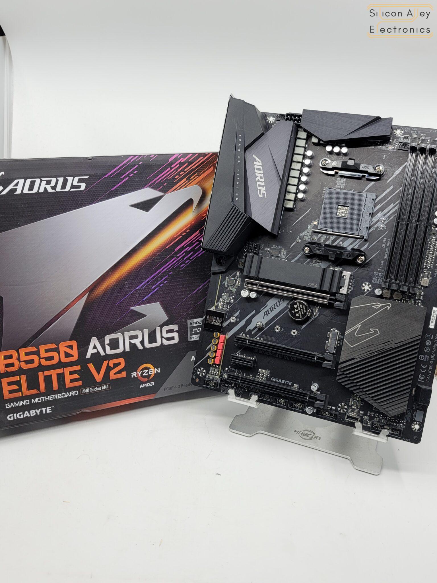 Gigabyte B550 Aorus Elite V2 AMD AM4 ATX Motherboard - Silicon 