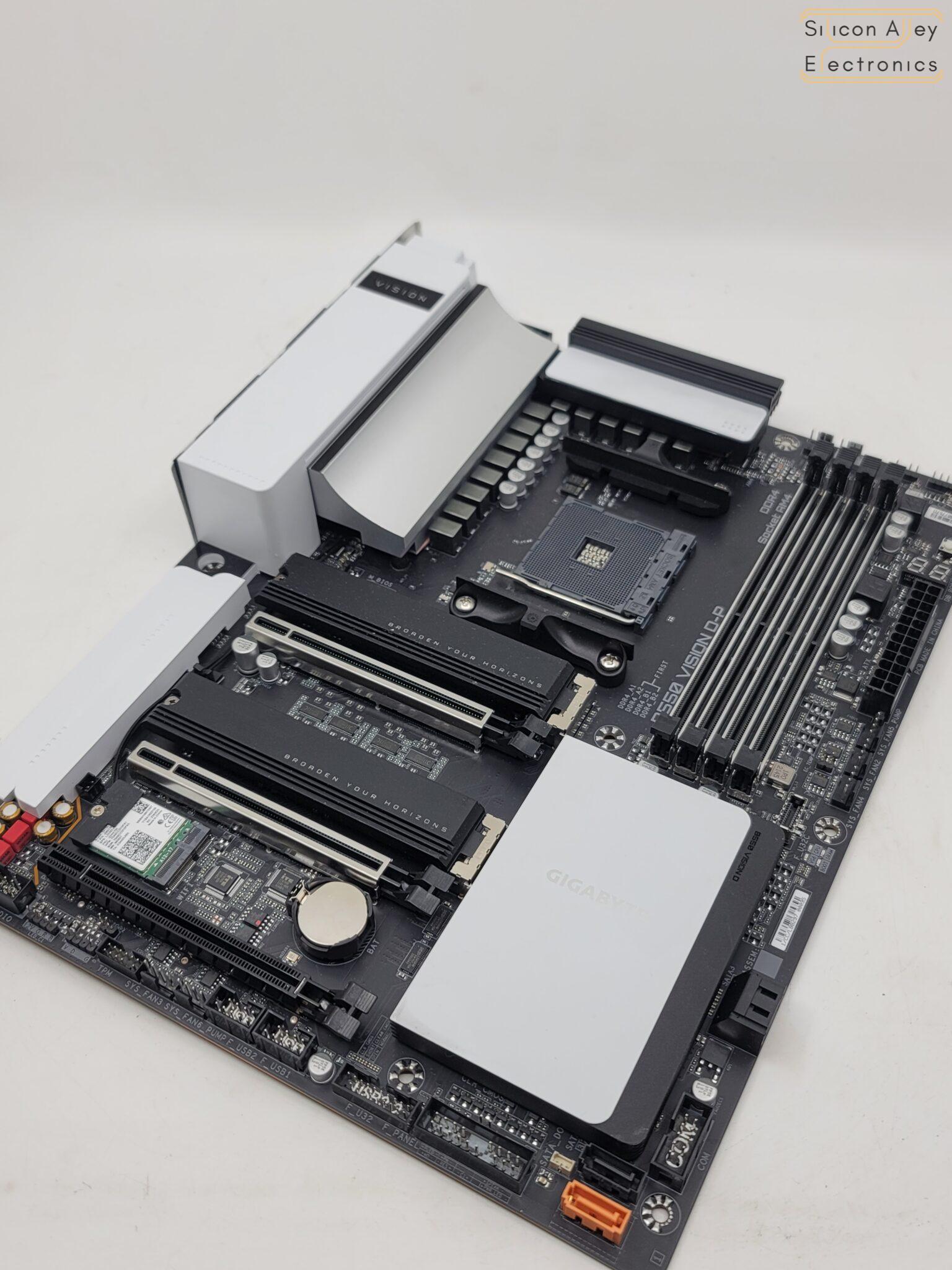 Gigabyte B550 Vision D-P AMD AM4 DDR4 ATX Motherboard - Silicon